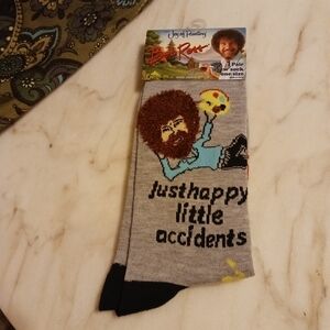 NWT Bob Ross, Painter, Crew Socks, Women's 9-14